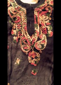 Embroidered Chiffon Kurti