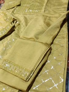 Yellow Embellished Kurta Set