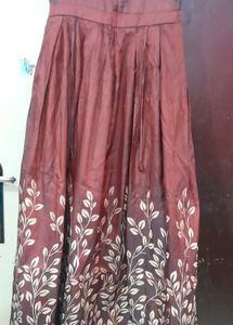 Maroon Full Ankle Length Gown