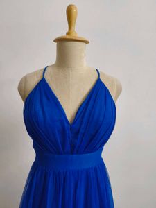 Royal Blue Tulle Gown