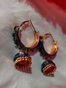 Statement Beaded Hoop Earrings
