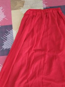Red Ethnic Skirt