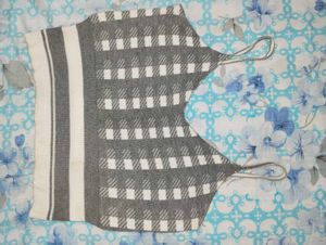Gray &amp; White Checkered Tank