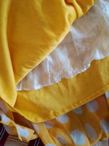Yellow Polka Skurt