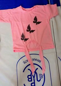 Pink T_shirt Butterfly
