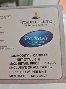 Scented Hand-Poured Candles (6 Units)