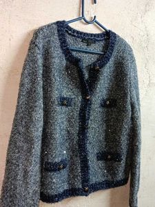 Partywear Sequin Cardigan Winter Sweater