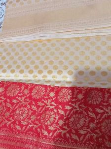 get this beautiful saree with red blouse 900/