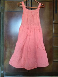 Coral Striped Sundress