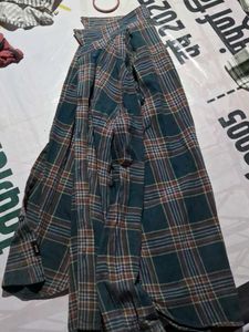 Blue Plaid Button-Down Shirt