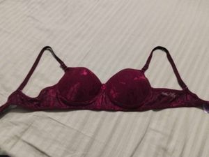Burgundy Lace Bra