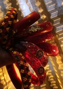 SET OF 4 RED COLOUR BANGLE