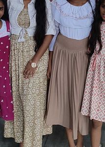 Floral Print Sundress with chikankari overcoat