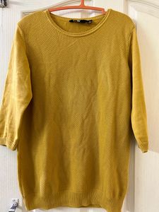 Fig Yellow Knitted Sweatshirt