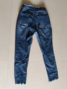 Frayed Hem Denim Jeans
