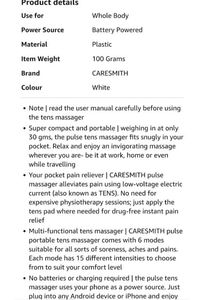 CARESMITH Pulse TENS Physiotherapy Massager