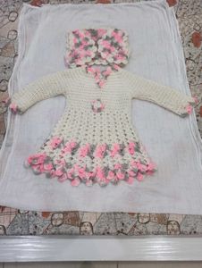 Crochet Baby Dress Set