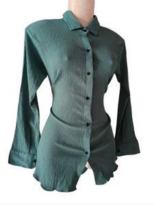 Green Button-Down Shirt