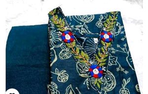 (New)V-neck Kurti sets Good Quality