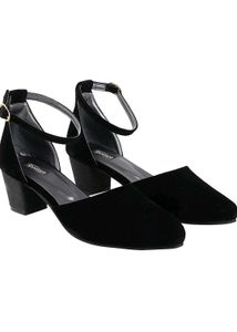 Shoetopia Women's & Girl's Black Solid Block Heels