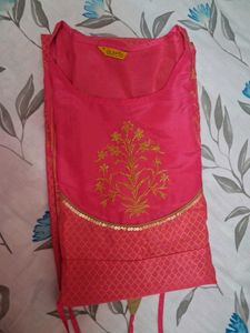 Aurelia Pink Embroidered Kurta
