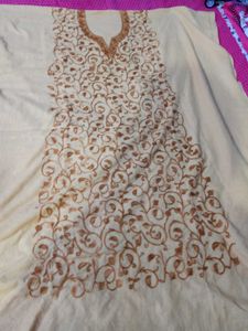 Crushed Cotton Kashmiri Aari Work