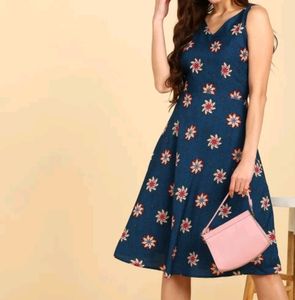 A Blue One Piece Dress