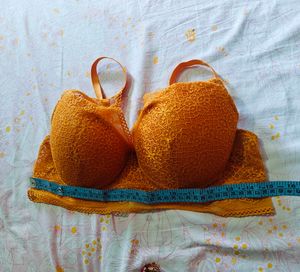 Beautiful Orange Bra With Pad