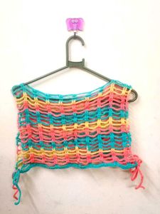 Colorful Crochet Crop Top