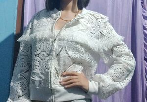 Floral net jacket/top