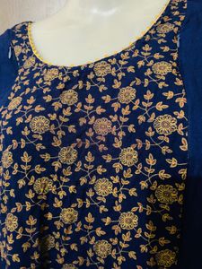 Blue Floral Print Dress