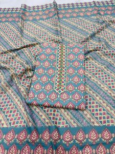Blue &amp; Pink Printed Fabric