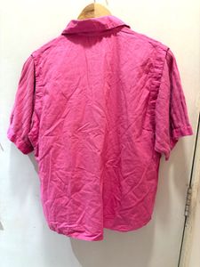 Vintage Pink Button-Up