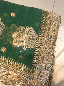 Green Embellished Saree