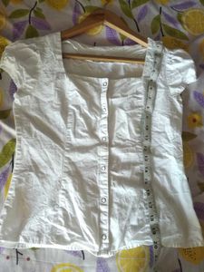 White Square Neck Beautiful Corset Top