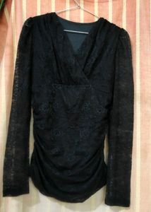 Combo Of Black Top With Free Yellow Capri