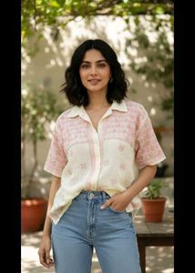 Embroidered Cotton Blend Shirt