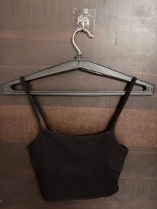Black Ribbed Tank Top