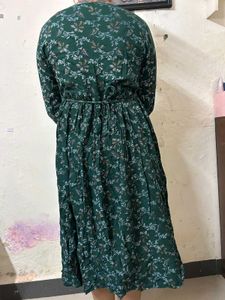 Green Floral Print Maternity Dress