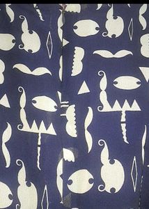 Patterned Navy Jumpsuit