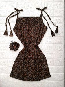Strapped Leopard Print Short Kurti 🫶🏻