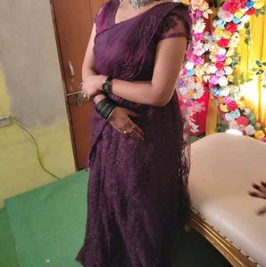 Purple Embroidered Lehenga Choli