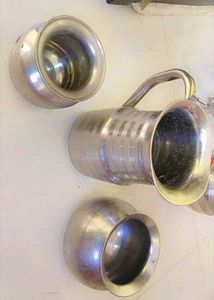 Vintage Stainless Steel Pitcher & Bowls
