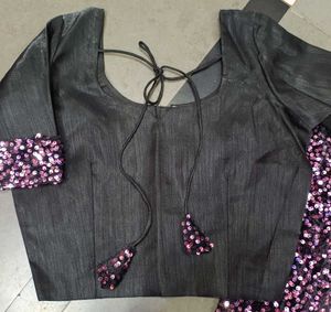 Sparkling Purple Sequin Lehenga Set