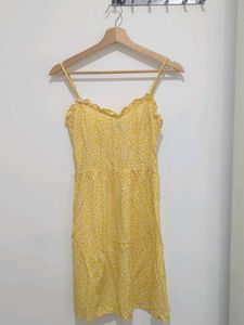 Yellow Floral Print Sundress