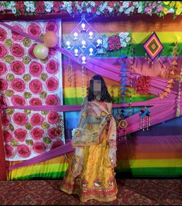 yellow banarasi lahenga