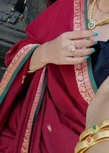 Elegant Red Cotton Saree