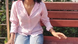 Pink Striped Button-Down Shirt