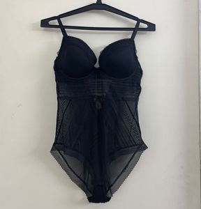 H&M LACE TRIMMED BODYSUIT THONG
