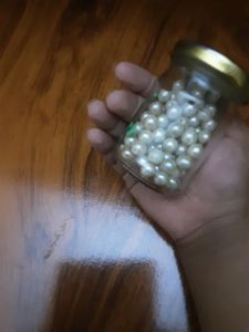 100 Artificial Ethnic Pearl&#39;s With A Free Jar